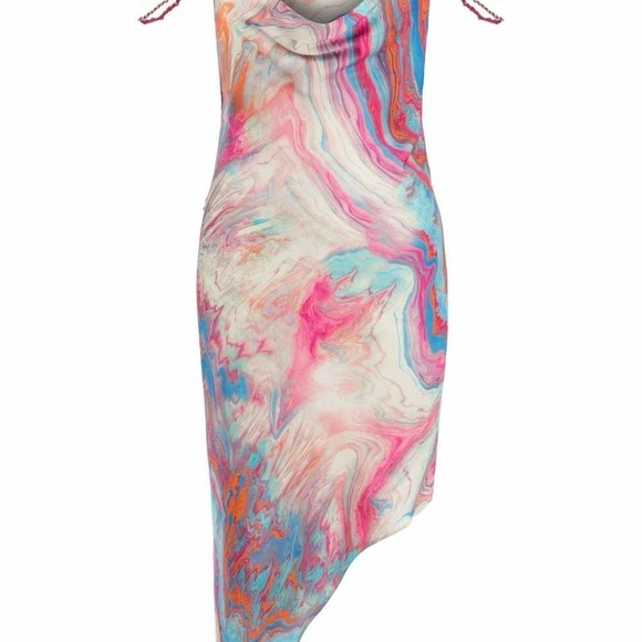 NWT My Beachy Side Cotton Candy High Low dress $395 | MEDIUM - Picture 4 of 13